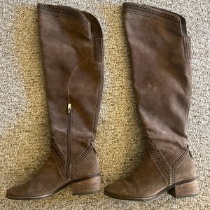Vince Camuto over the knee brown boots